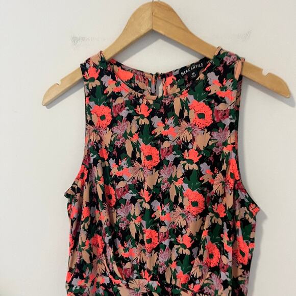 J. Crew Pink & Black Floral Dress Size 10 - Picture 2 of 6